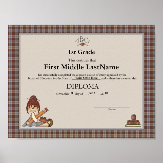 Homeschooler Diploma 2 Poster (Front)
