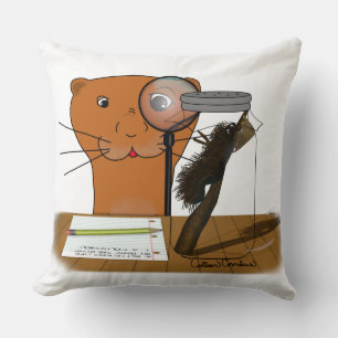 Homeschooling Oliver The Otter - The Caterpillar  Throw Pillow