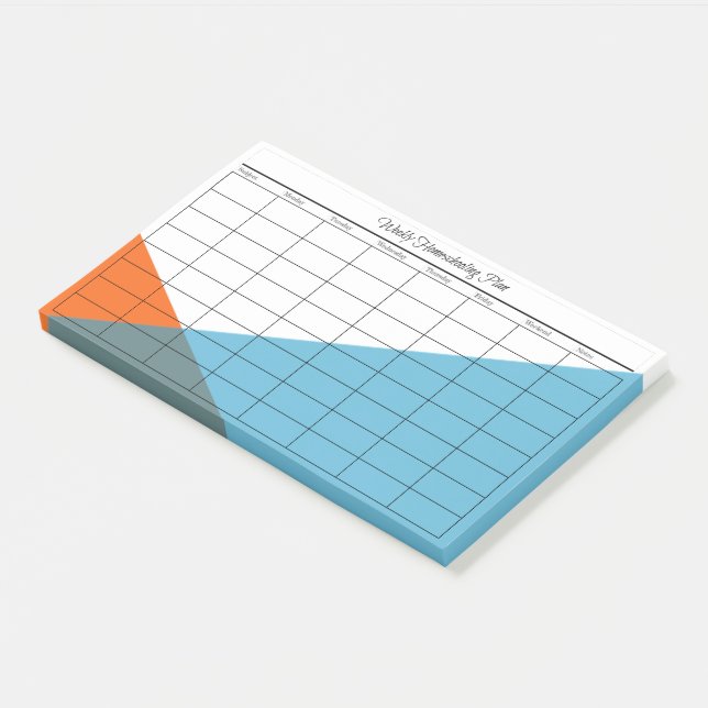 Homeschooling Planning Post-It Weekly Notes (Angled)