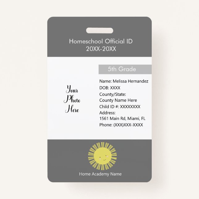 Homeschooling Unschooling Private Student Badge (Front)