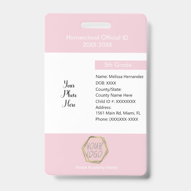 Homeschooling Unschooling Private Student Logo Badge (Front)
