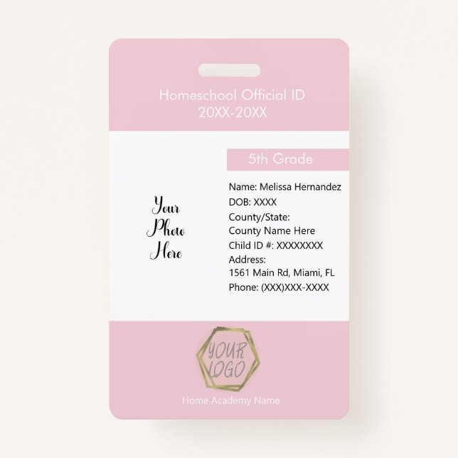 Homeschooling Unschooling Private Student Logo Badge (Front)