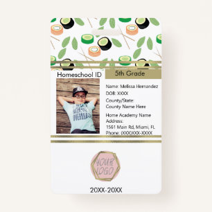 Homeschooling Unschooling Private Student Sushi Badge