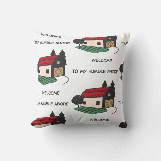 Homestead Door Mat  Throw Pillow (Front)