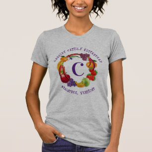 Homestead Farm Name Food Wreath T-Shirt