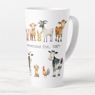 Homestead Name Farm Animals Latte Mug