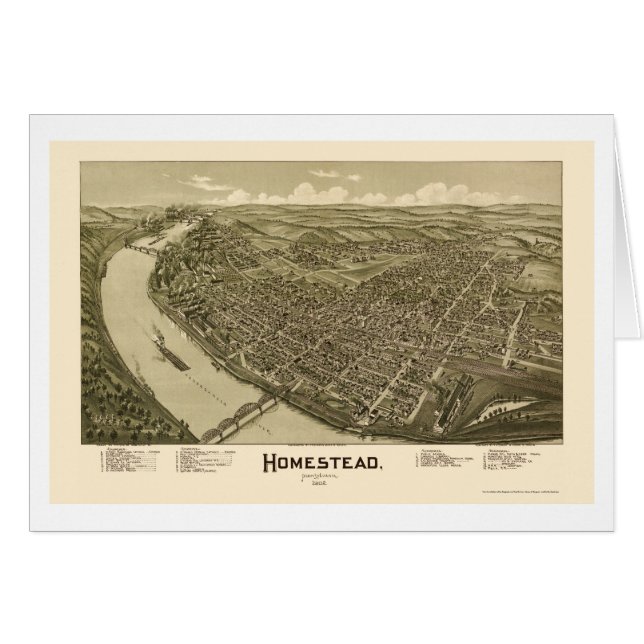 Homestead, PA Panoramic Map - 1902 (Front Horizontal)