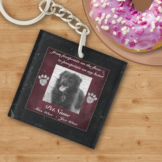Homet Keepsaké Memorial Hommage Marbre Effet (Pet Keepsake Memorial Tribute Marble Effect Keychain)