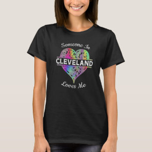 Hometown Rainbow Pride Heart Someone in Cleveland T-Shirt