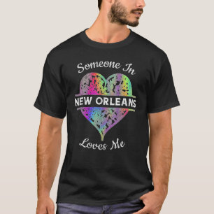 Hometown Rainbow Pride Heart Someone in New Orlean T-Shirt