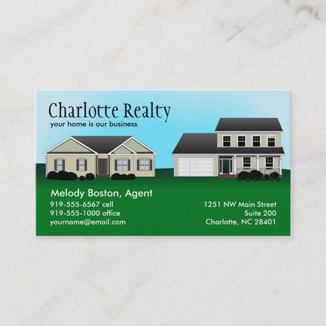Hometown Real Estate Business Cards (Front)