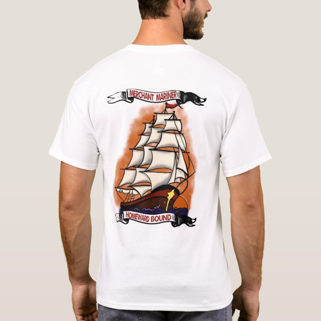 Homeward Bound Traditional Style Art T-Shirt (Back)