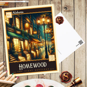 Homewood, Alabama Vintage Postcard