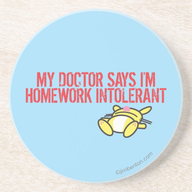 Homework Intollerant Coaster (Front)