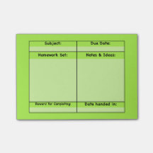 Homework Project Post-it Notes
