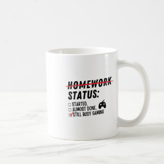 Homework Status Still Busy Gaming Funny Gamer Love Coffee Mug