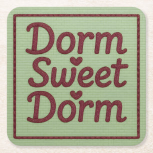 Homey Dorm Sweet Dorm Coaster Set
