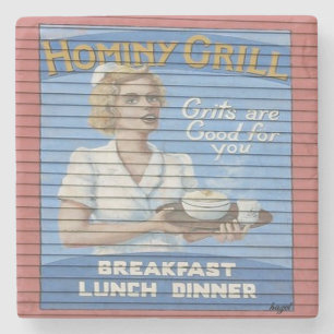 Hominy Grill Charleston, SC. Marble Stone Coaster. Coaster