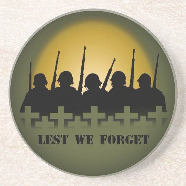 Hommage au soldat Dessous de verre de peur d'oubli (Devant)
