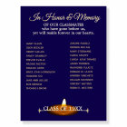 Hommage commémoratif de réunion de classe