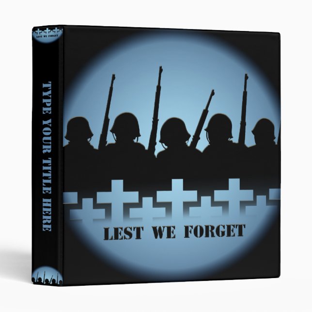 Hommage militaire Classeur de peur que nous oublio (Devant/Côté)