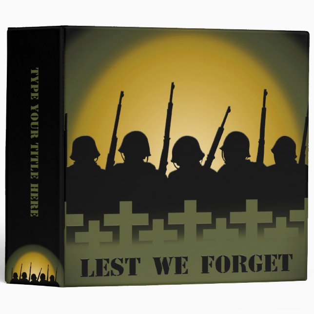 Hommage militaire Classeur de peur que nous oublio (Devant/Côté)