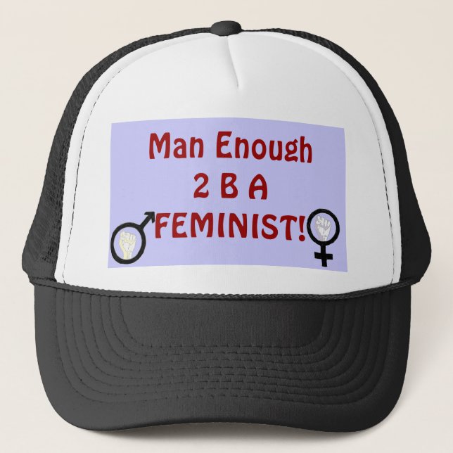 Homme assez de 2 B un FÉMINISTE ! casquette (Devant)