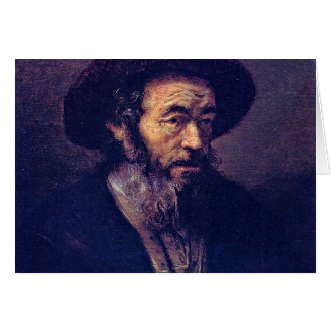 Homme avec une barbe. Par le disciple de Rembrandt (Devant horizontal)