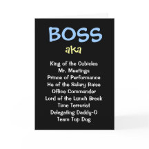 Homme Boss Noël Funny Cruel Carte de plaisanterie