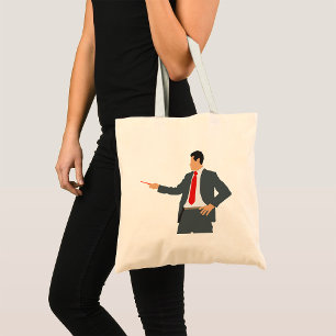 Homme D'Affaires Avec Pointeur Dans Un Sac fourre-
