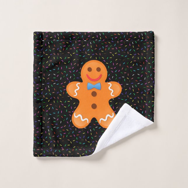 Homme de pain d'épices  (Gant de toilette)