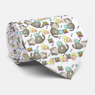Homme Designer Cravate Whimsical Cats