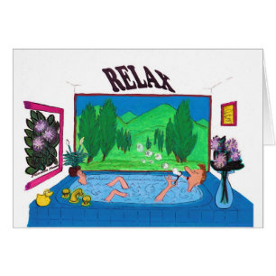 Homme détendant dans les bulles de soufflement