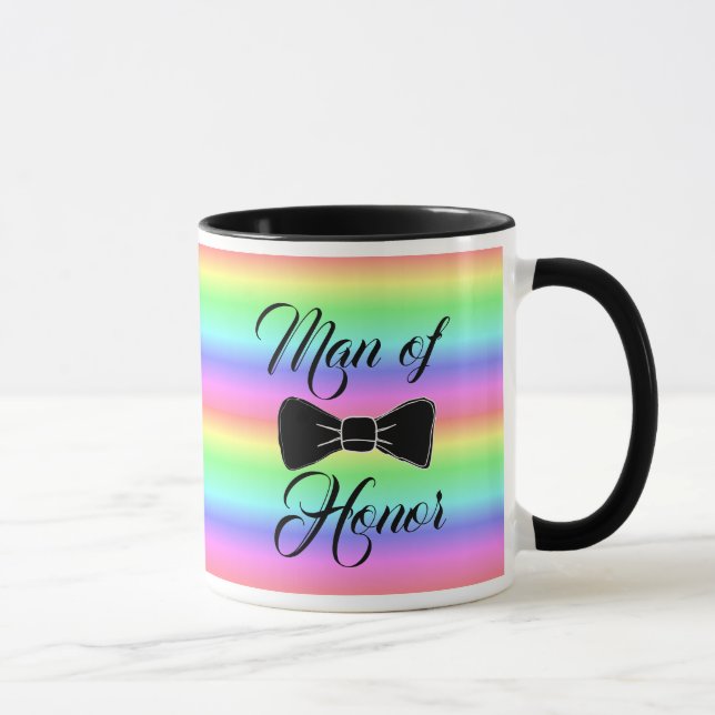 Homme d'honneur Black Bow Cravate de café Mug (Droite)