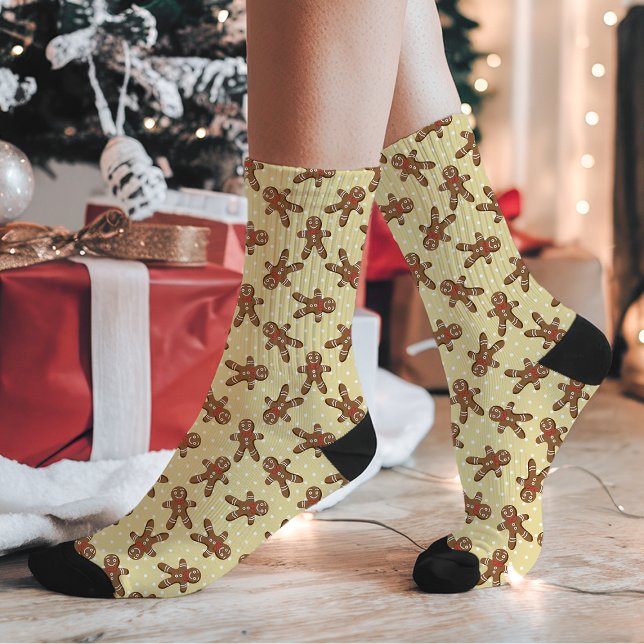 Homme en pain d'épices jaune Noël à pois (Créateur téléchargé)
