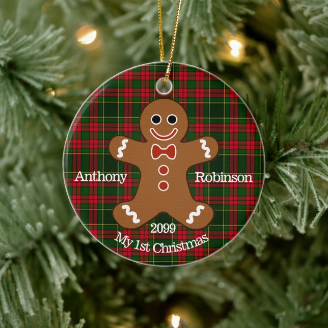 Homme en pain d'épices Mon 1er ornement de Noël (Arbre)
