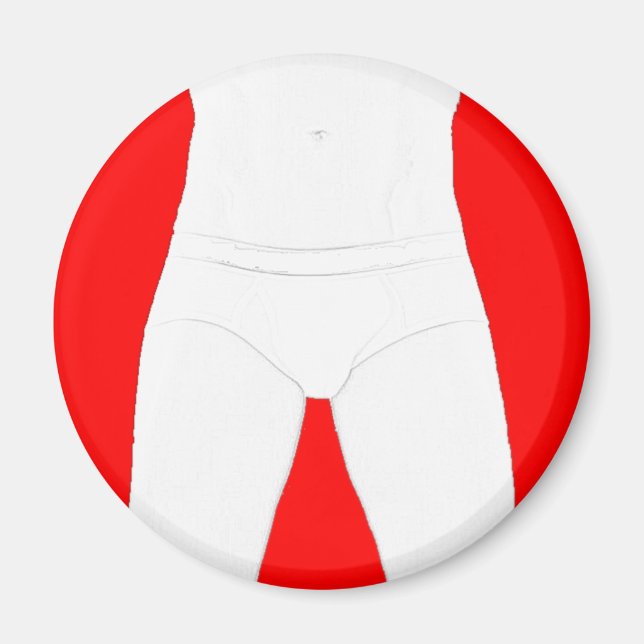 Homme en sous-vêtements Magnet (Devant)