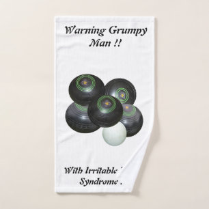 Homme Grumpy Drôle À La Pelouse Bowls Design, 