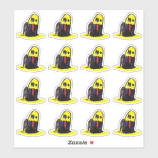 Homme Jaune Funky - Stickers Vinyle Coupé Sur Mesu