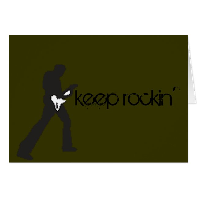 Homme jouant la silhouette de guitare (Devant horizontal)