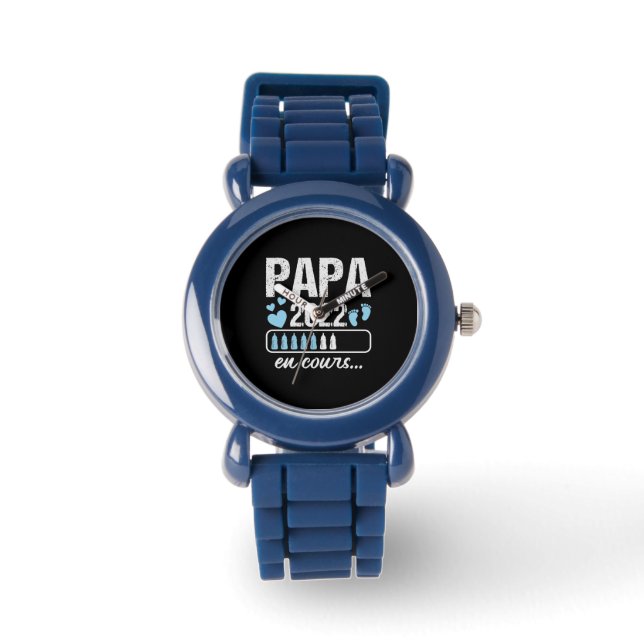 Homme Papa 2022 Papa En Cours Annonce Grossesse Pa Watch (Front)