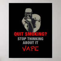 Homme Penser Vape Premium Poster Imprimer