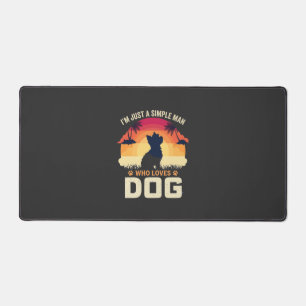 Homme Simple Qui Aime Silhouette De Chien Coucher