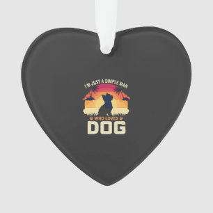 Homme Simple Qui Aime Silhouette De Chien Coucher