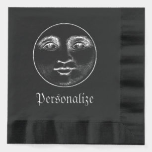 Homme vintage dans la face de la lune