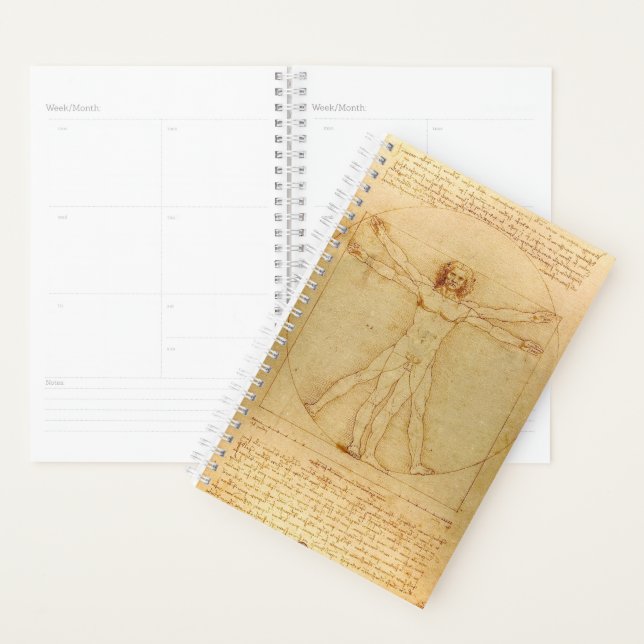 Homme vitruvien par Leonardo Da Vinci (Devant avec enveloppe)
