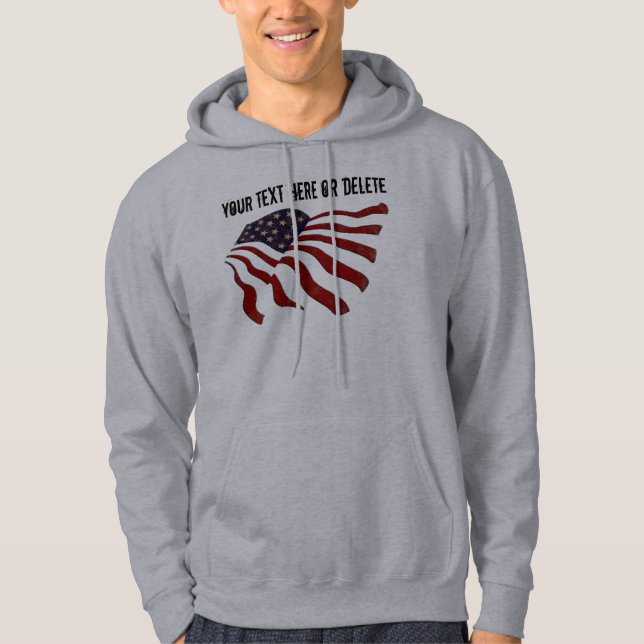 Hommes affligés de sweat - shirt à capuche de (Devant)