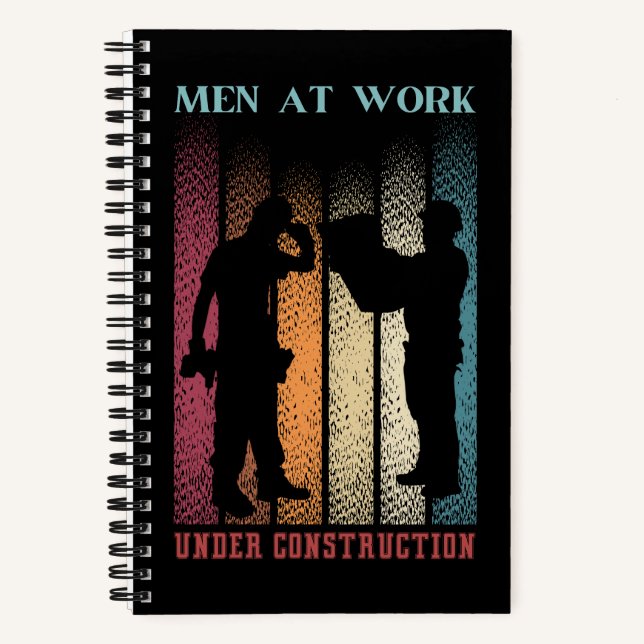 Hommes au travail Carnet rétro (Recto)