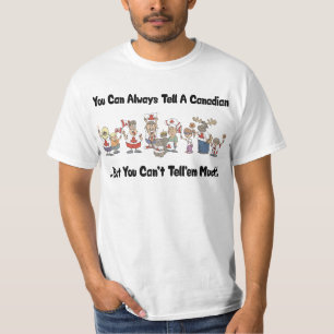 Hommes canadiens drôles de T-shirt