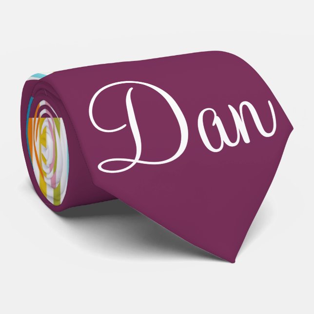 Hommes Designer Cravate Burgundy (Roulé)